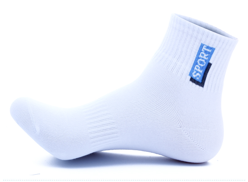 Tất nam thể thao nam ống cotton mùa thu và mùa đông dày lên học sinh trung học thanh niên khử mùi xám lớn tất nam cao cổ