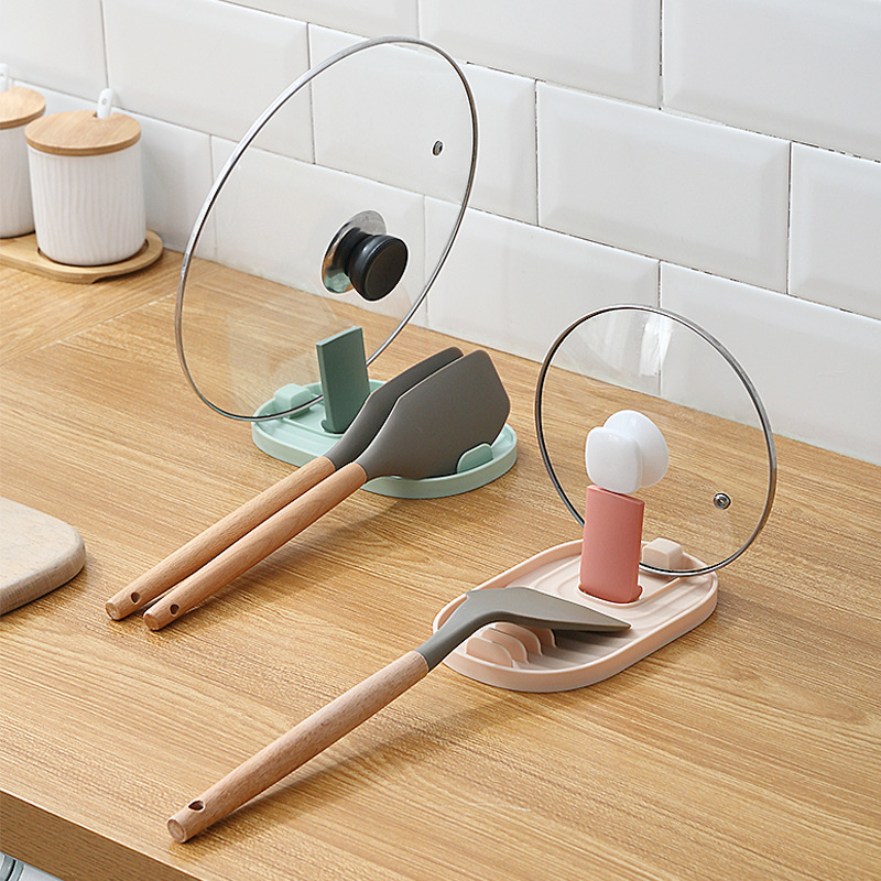 Multifunctional pot and shovel rack kitchen storage rack household plastic pot cover rack cutting board rack soup spoon shovel pad