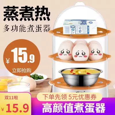 Leading egg steamer automatic power off household egg cooker small 1 person multifunctional Stewed breakfast egg custard machine artifact