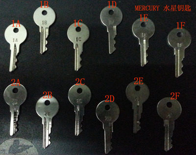 American Mercury Ship Outer Machine Launch Key Mercury Ship Outer Machine Launch Key Mercury Launch Key 1A 1B