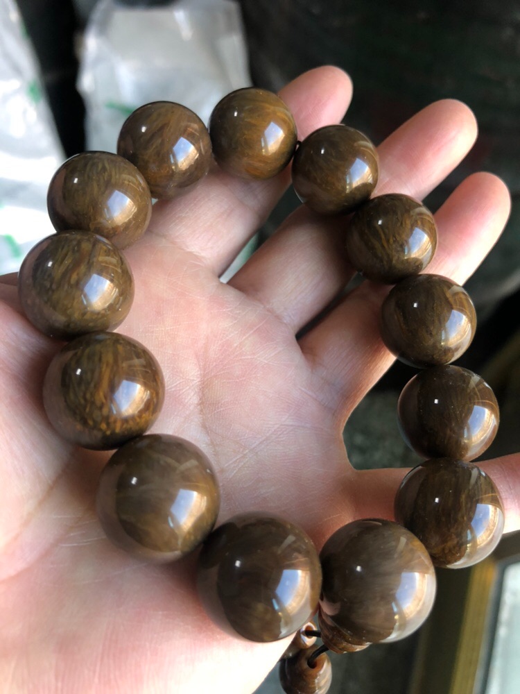 Grass Flowers Jade Hand Strings of Heilongjiang Natural Far Ancient Ferns Plant Botanical Fossilized Specimens Raw Stone Polished card 18mm-Taobao