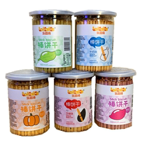 Le Jiaqi Lollipop Cookies Finger cookies Milk Sesame Vegetables Spinach Pumpkin Purple Potato Flavor 220g canned