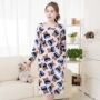 Bộ đồ ngủ cỡ lớn nhung san hô phiên bản Hàn Quốc của bộ đồ ngủ lỏng lẻo mm hoạt hình nữ mùa đông cộng với nhung flannel dài dịch vụ tại nhà đầm mặc ở nhà