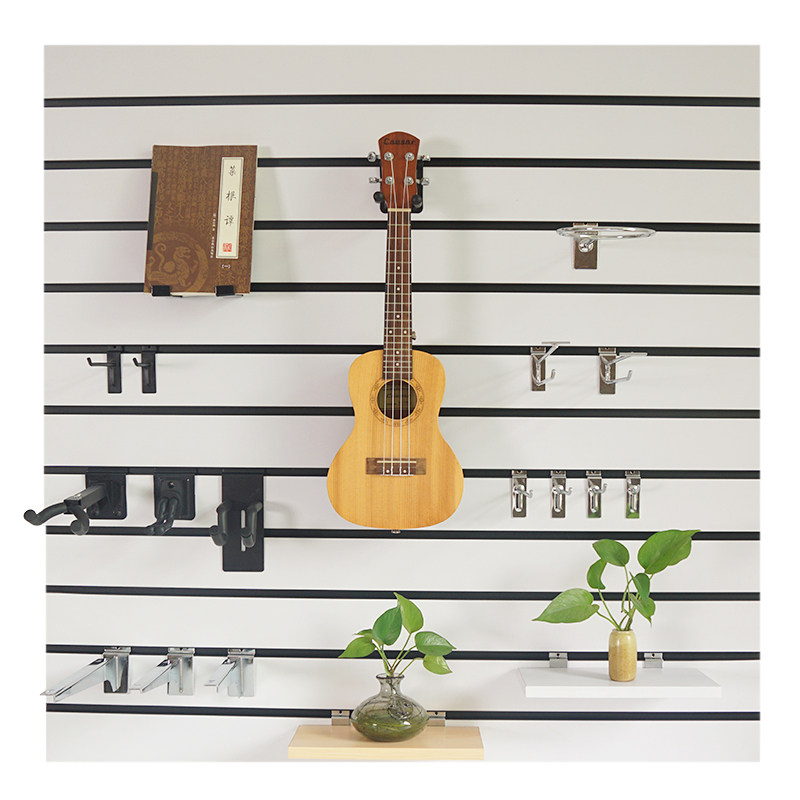 Decorative Trough Plate Black Aluminum Strip Show Rack Hung Instrument Wall Ornament Mobile Phone Accessories Shelving Cabinet Wooden Guitar Pit Plate