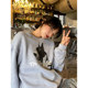 Luo Luo Jie yellow autumn sweatshirt niche 2023 new spring and autumn thin design round neck top for women