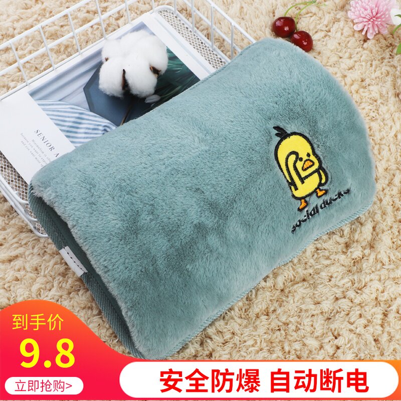 Explosion-proof double-plug-in hot water bag charging bag injected plush mesonic student cartoon warming hand
