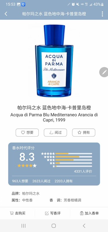 Parma's Water Myrtle/Capri Island Orange/Fragrance Lemon/Figs 150ml No Box Parma's Water Myrtle/Capri Island Orange/Fragrance Lemon/Figs 150ml No Box