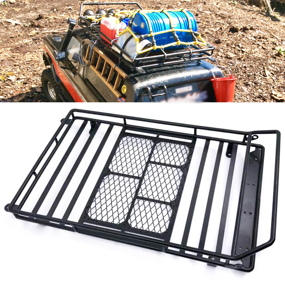 Roof Rack Luggage Carrier /& Light for 1//10 RC Axial SCX10 /& AXI03007 90046 TRX4
