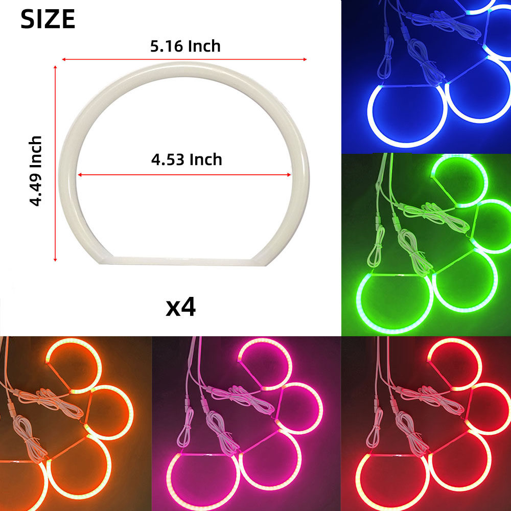 White LED SMD Angel Eyes Cotton Light Halo Rings F... - Vicedeal