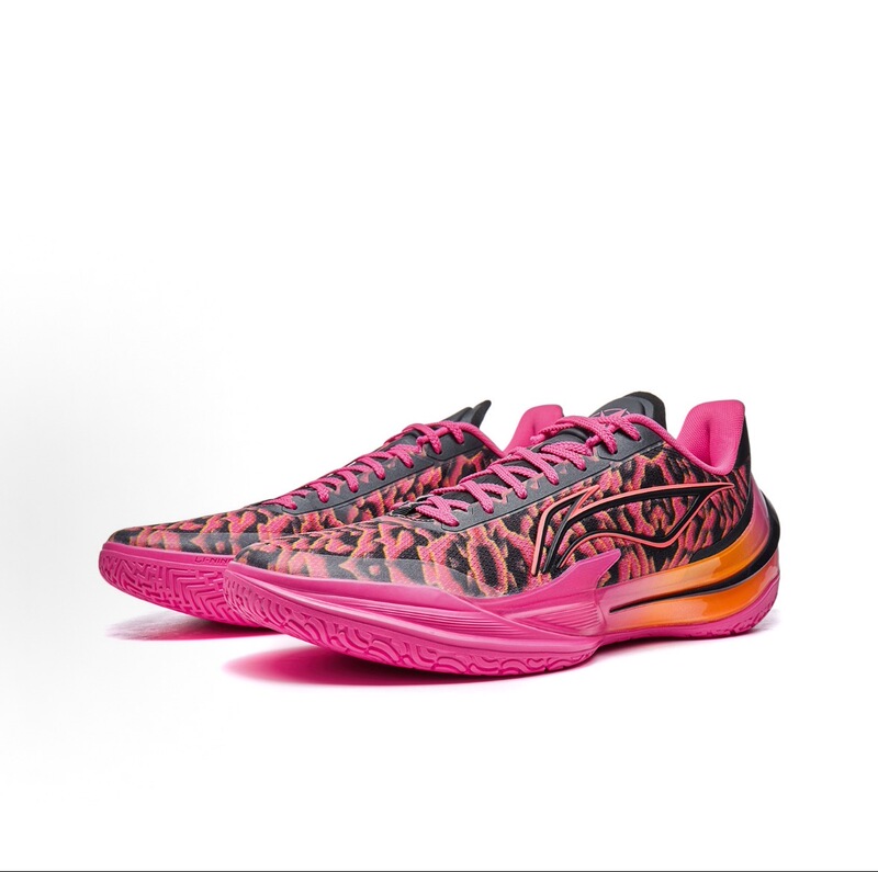 Lining Blade 5V2 3D Shadow Shattering Core Technology Low-Top Basketball Shoes Men's Rose Red