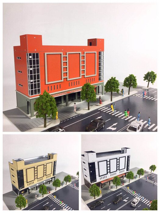 1 1150 160 Sand table building model City mecha scene model Color plastic assembly model