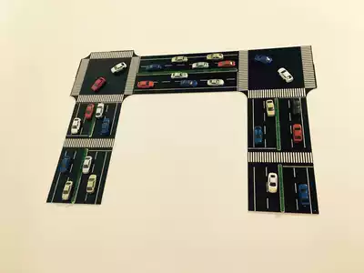 1 150 100 Anime scene model Plastic road scene