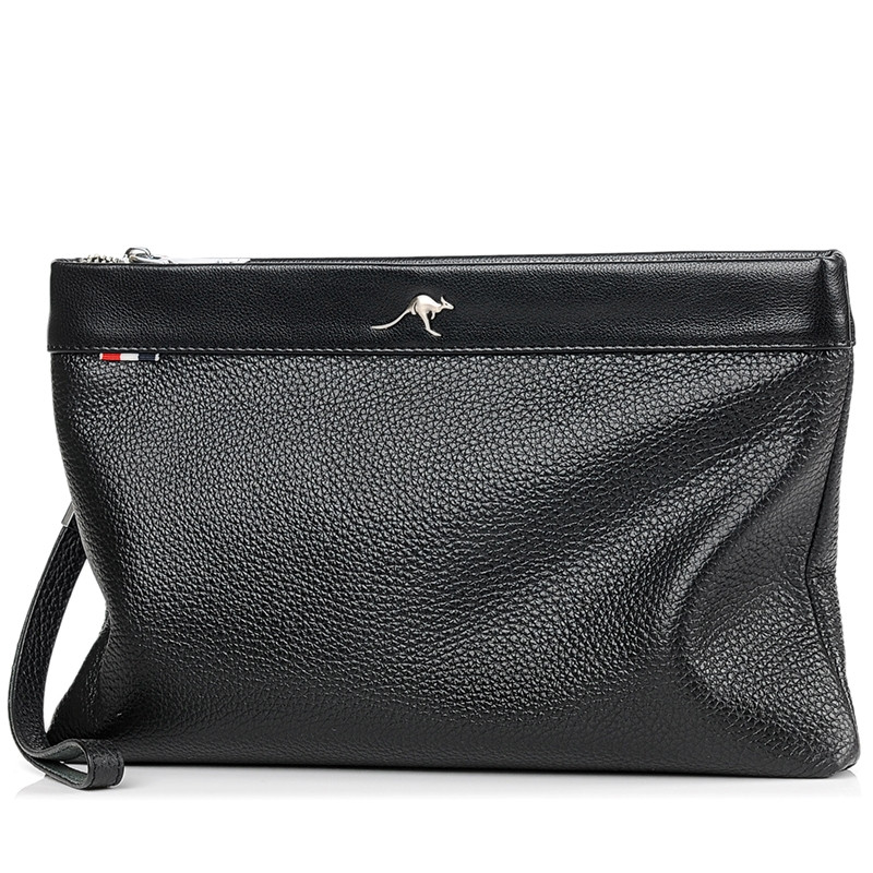 Hong Kong I TGREG clutch bag soft leather handbag men's fashion large-capacity casual clutch bag cowhide envelope bag