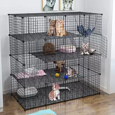 Cat cage home cat Villa large free space multi-layer large cat cage can put cat litter indoor splicing