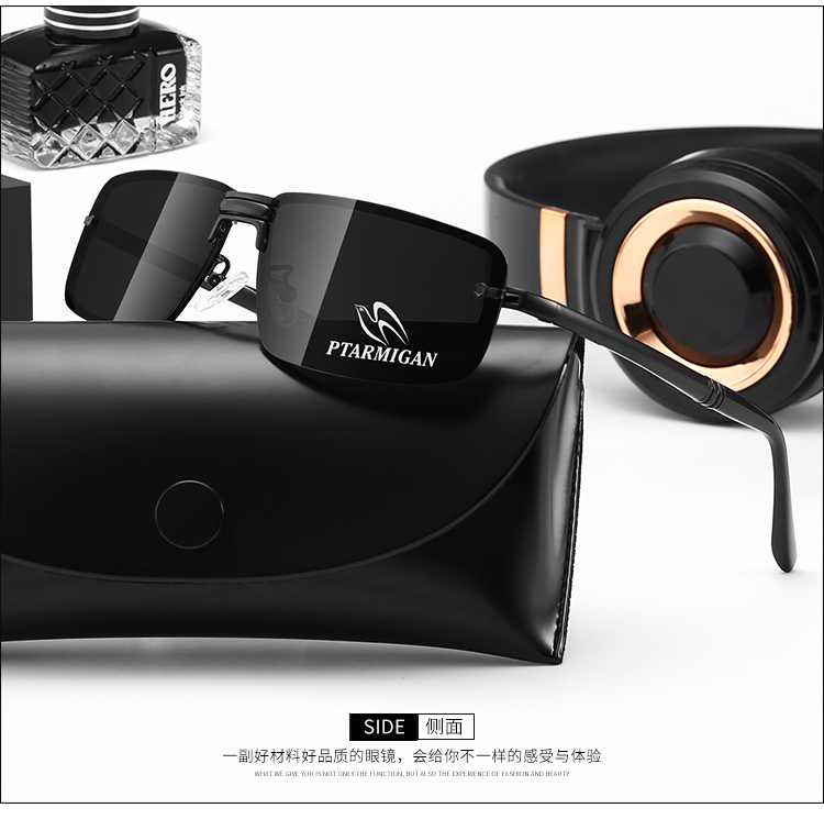 Kính lái xe nam lái xe gương gương lái xe kính phân cực kính râm kính mắt vuông bảo vệ UV kính đa tròng