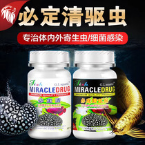  Golden Lion Xinhuoqing insect repellent Arowana stingray Arhat ornamental fish Internal and external parasite quarantine Baibi removal head hole