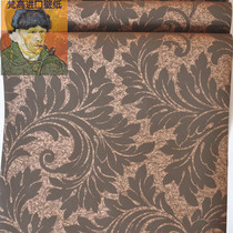 United States imported tail goods pure paper wallpaper American country retro gold Damascus living room background wall special clearance