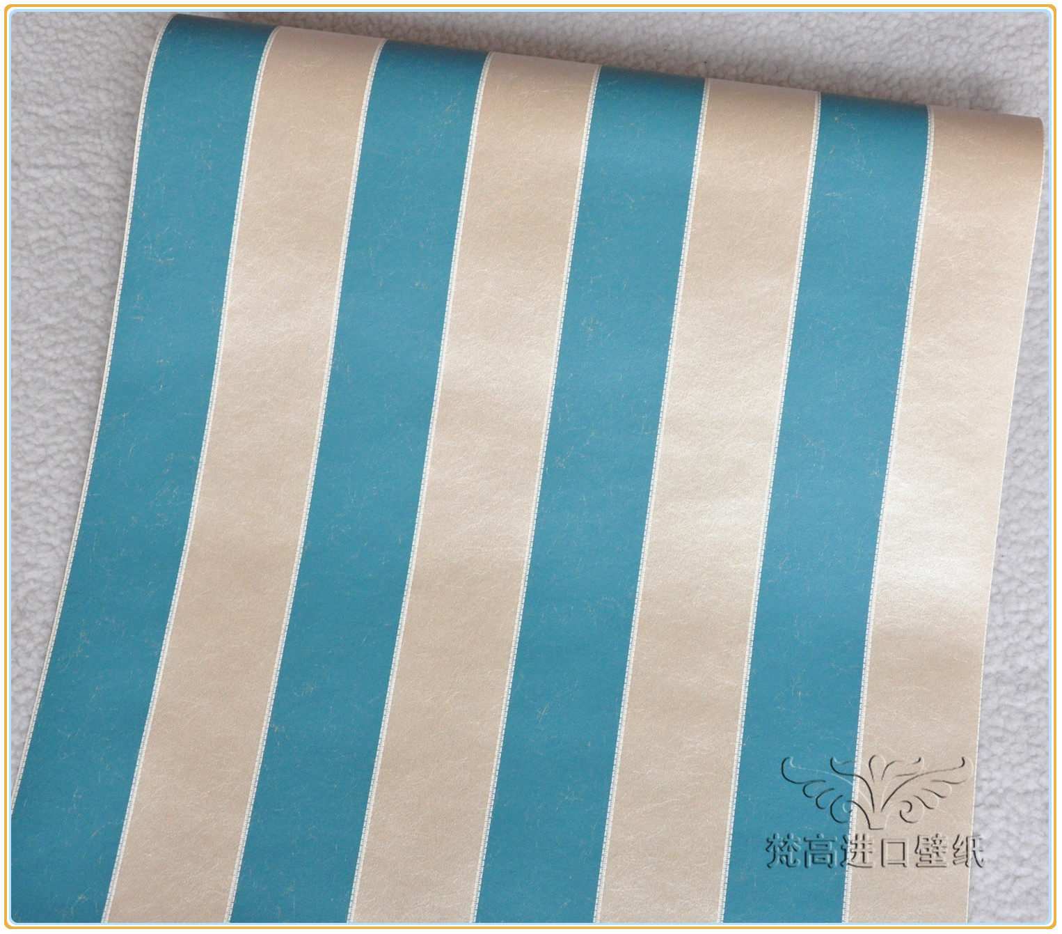 Imported Tailstock Unwoven Fabric Wallpaper American Countryside Treasure Blue Stripe Vertical Striped Book House Full Laid Special Price Clear Bin Wallpaper