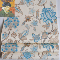 American imported pure paper wallpaper American bohemian pastoral flowers and birds bedroom living room TV wall clearance wallpaper