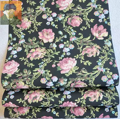 Italy imported non-woven European style pastoral warm flowers and birds bedroom living room TV background wall high-grade wallpaper