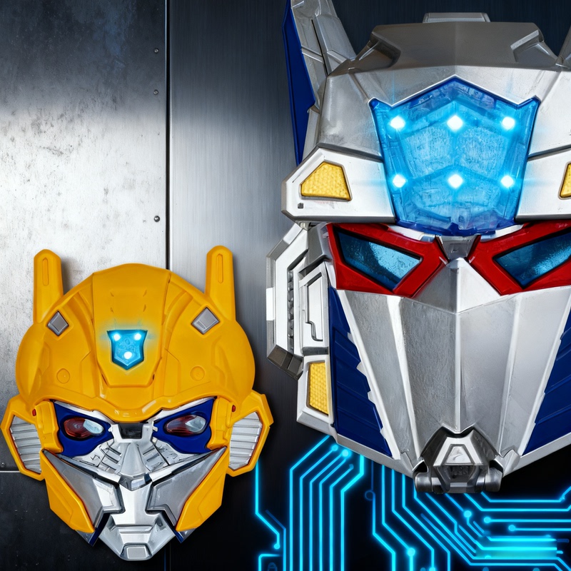 Transforming Mecha Mask Led Light-Up Movie Merchandise Cosplay Headgear for Men and Women Transforming Mecha Mask Led Light-Up Movie Merchandise Cosplay Headgear for Men and Women