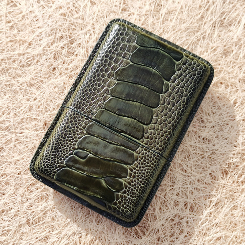 Fine Smoke Box Men Genuine Leather Ultra Slim small creative portable personality ladies 20 Cortex Containing Protective Sheath Carry-on Cigarettes