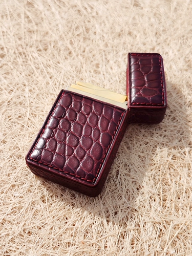 私域 Креативная зажигалка, защитный чехол, из натуральной кожи, L2