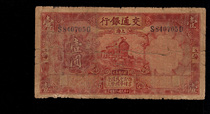Bank of Communications 20 years of the Republic of China Denaro edition one yuan one yuan locomotive 2 nostalgic old money banknote collection