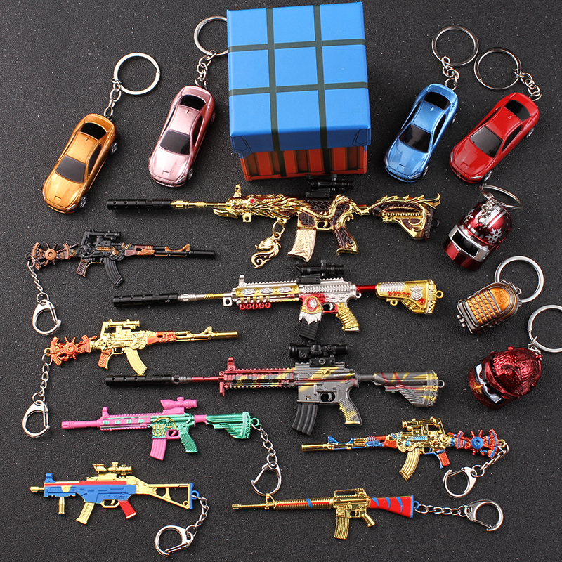 Peace M416 Five Paws Golden Dragon Eat Chicken Toy Gun Model Students Gifts Jedi Bags Elite Key Hangings