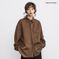 CONP 19AW Ironmould Print Shirt Rust Knitted Shirt Jacket Texture Top Japanese