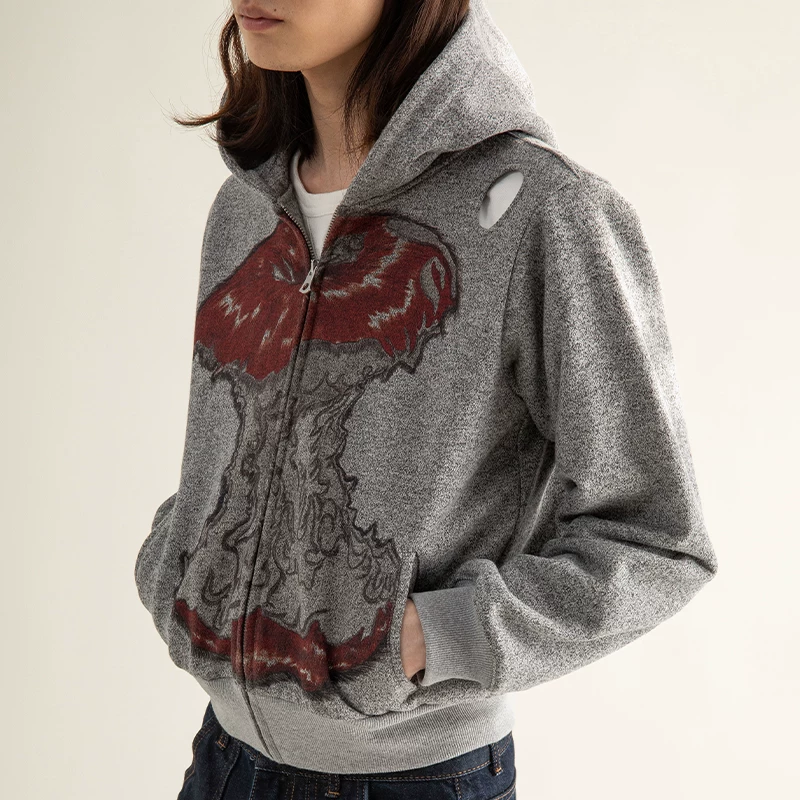 CONP 22AW Вязаные свитера с длинным ворсом яблоко и бархатный свитер long-haired apple and velvet sweater