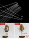 Doll support rod, transparent acrylic rod, resin rod, succulent and moss micro-landscape DIY material, flower arrangement rod
