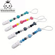 Silicone pacifier chain baby products tooth gel anti-drop belt pacifier clip anti-drop chain