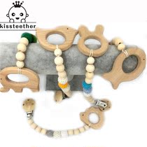 DIY baby tooth gum toy crochet wool Beech molars animal pacifier chain toy