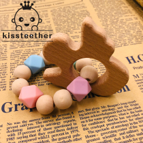 Baby Tooth rubber bracelet mother baby products tooth stick beech wood toy silicone bracelet
