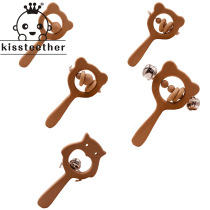 DIY jewelry accessories Beech bear rattle crafts ornaments molars Gear Gear Gear Baby bite toys