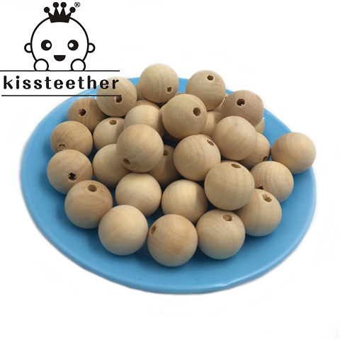 Customize the new DIY ornament 10 12 14 16 18 20 20 wool blastocyaki Tooth Round Wood Pearl Loose Bead