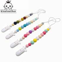 Silicone pacifier chain baby products tooth gel anti-drop belt pacifier clip anti-drop chain