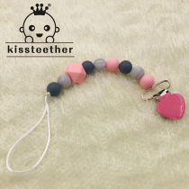 Infant food grade silicone nipple chain baby gnashing teeth molars chain pacifying tooth glue anti-drop chain can be customized