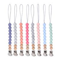 New baby iron clip Nipple Clip Silicone pacifier Pacifier Chain Baby Grindles Toy Drop Proof Chain Mother & Baby Goods
