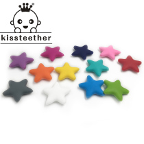 Food grade silicone baby molars toy five-pointed star tooth tooth gum child bite stick DIY necklace accessories