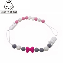 Food grade silicone gel grinding pacifier chain baby pacification grinding tooth stick silicone grinding tooth biting anti-drop chain toy