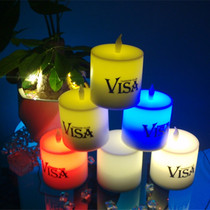 Yueming new LED charging bar table lamp creative round mini candle night light professional custom LOGO