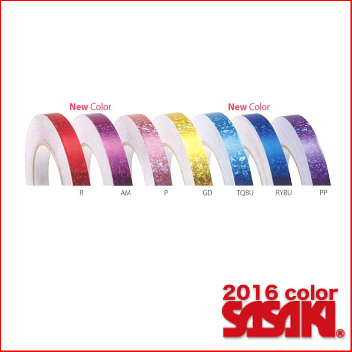 (Jump rhythmic gymnastics) spot blue 1 gold 2 silver 1 Japan SASAKI imported loop paper tape
