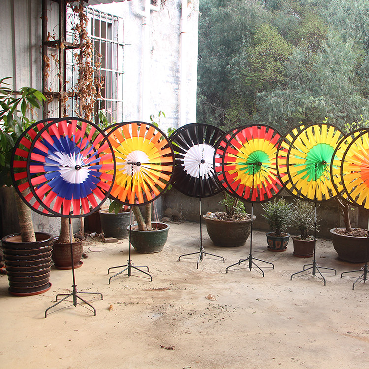 Dongguan Dongcheng Haihua Multi-size double-layer disc Double turntable windmill manufacturer direct sales Disc large windmill