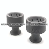 Эми Клаундллар Дым Боул Черный середина штата Край 12 -отверстие кальян арабский табачный батон