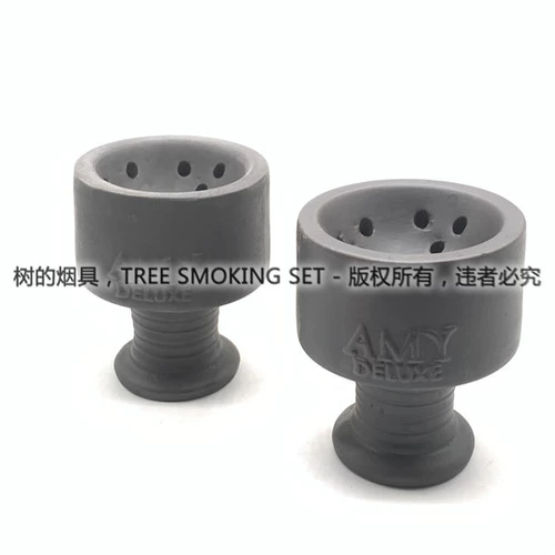 Эми Клаундллар Дым Боул Черный середина штата Край 12 -отверстие кальян арабский табачный батон