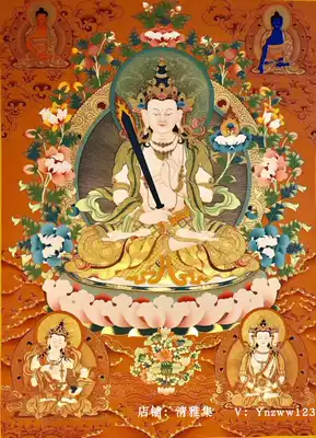 1 m collection level Void Tibetan Bodhisattva Nepal pure hand-painted pure hand-made thangka hanging painting cow Tiger