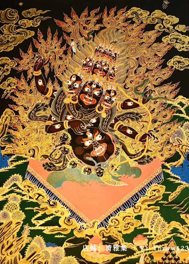 Black Gold Lala Laja Lala Hair Care Nepal Pure Hand-painted Pure Handmade Thangka Hanging Painting La Lala