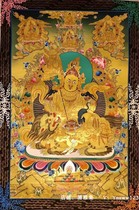 Collection-level gold foil treasure Tianwang Nepal handmade hand-painted Tibetan thangka hanging paintings